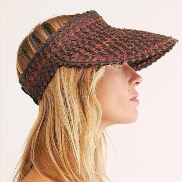 Free People Island Hopper Speckled Straw Visor
